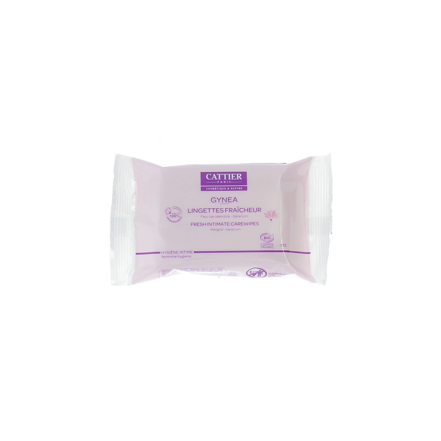 Cattier gynea lingettes fraîcheur toilette intime - 12 Lingettes
