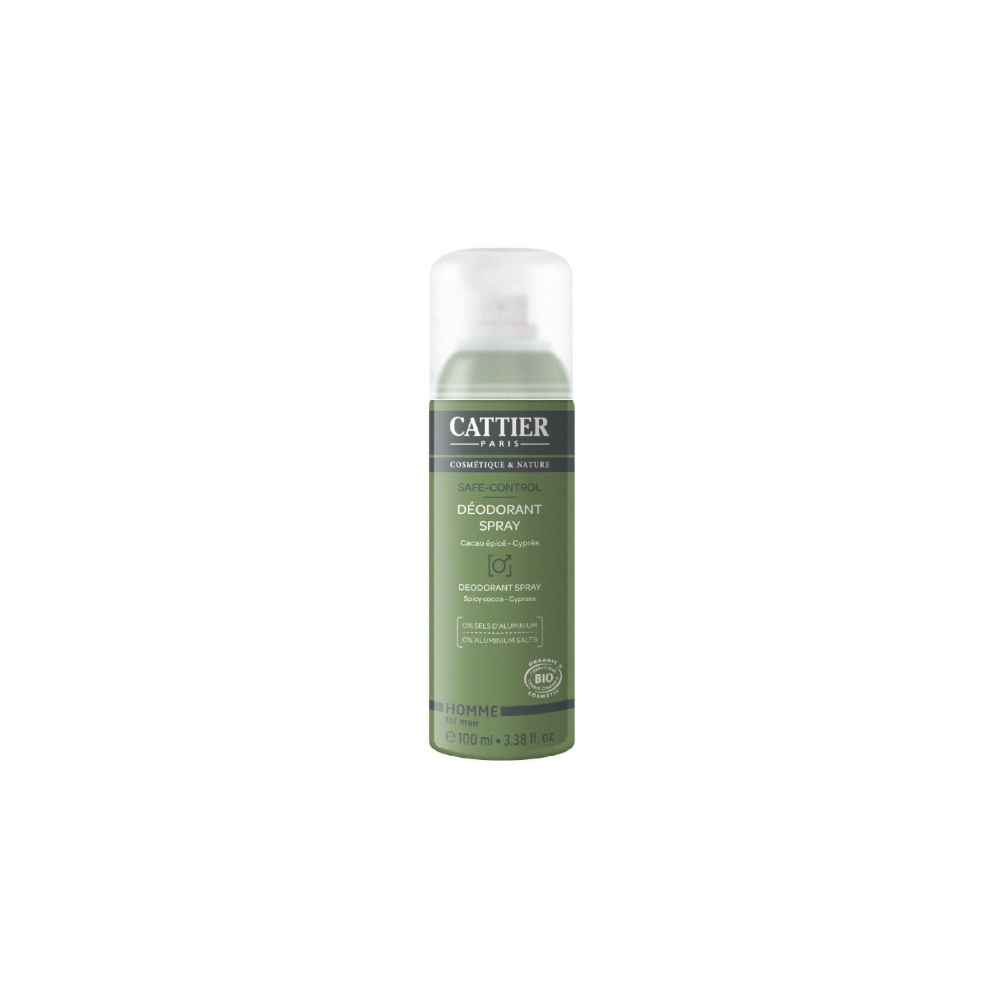 Cattier homme déodorant spray 100ml