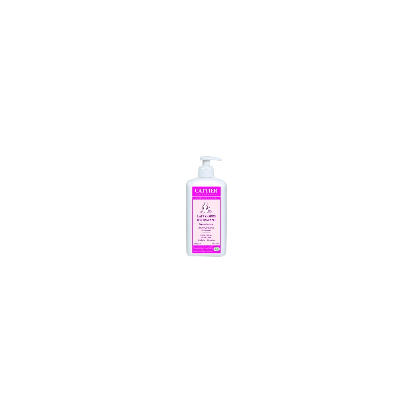 Cattier lait corps hydratant nourrissant geranium 500ml