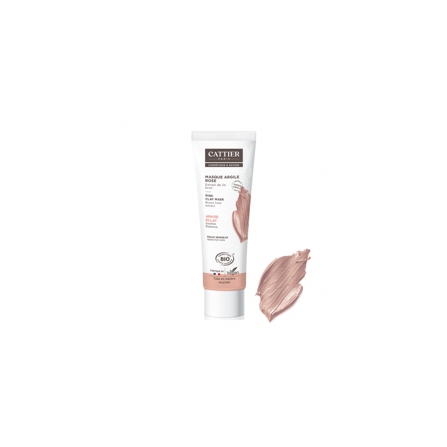 Cattier Masque à l'argile rose Bio - 100ml