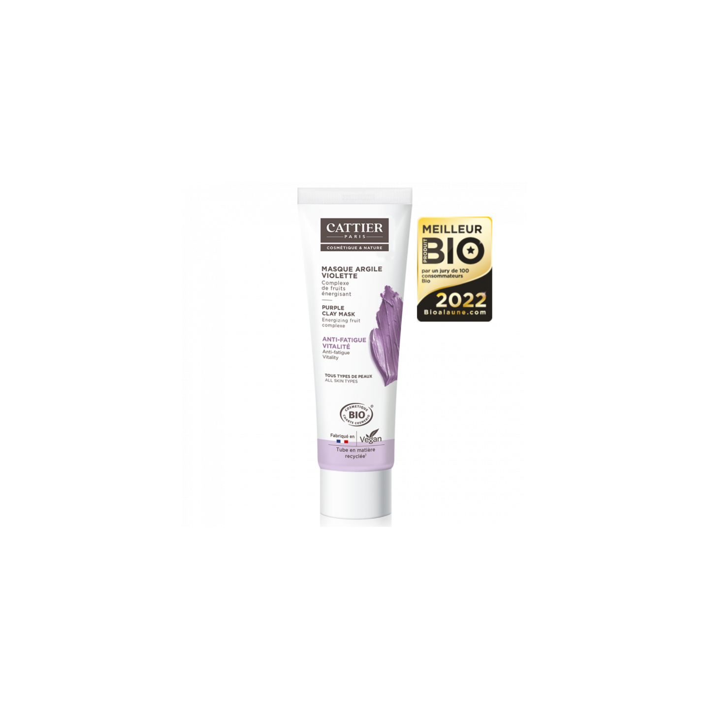 Cattier Masque à l'argile violette Bio - 100ml
