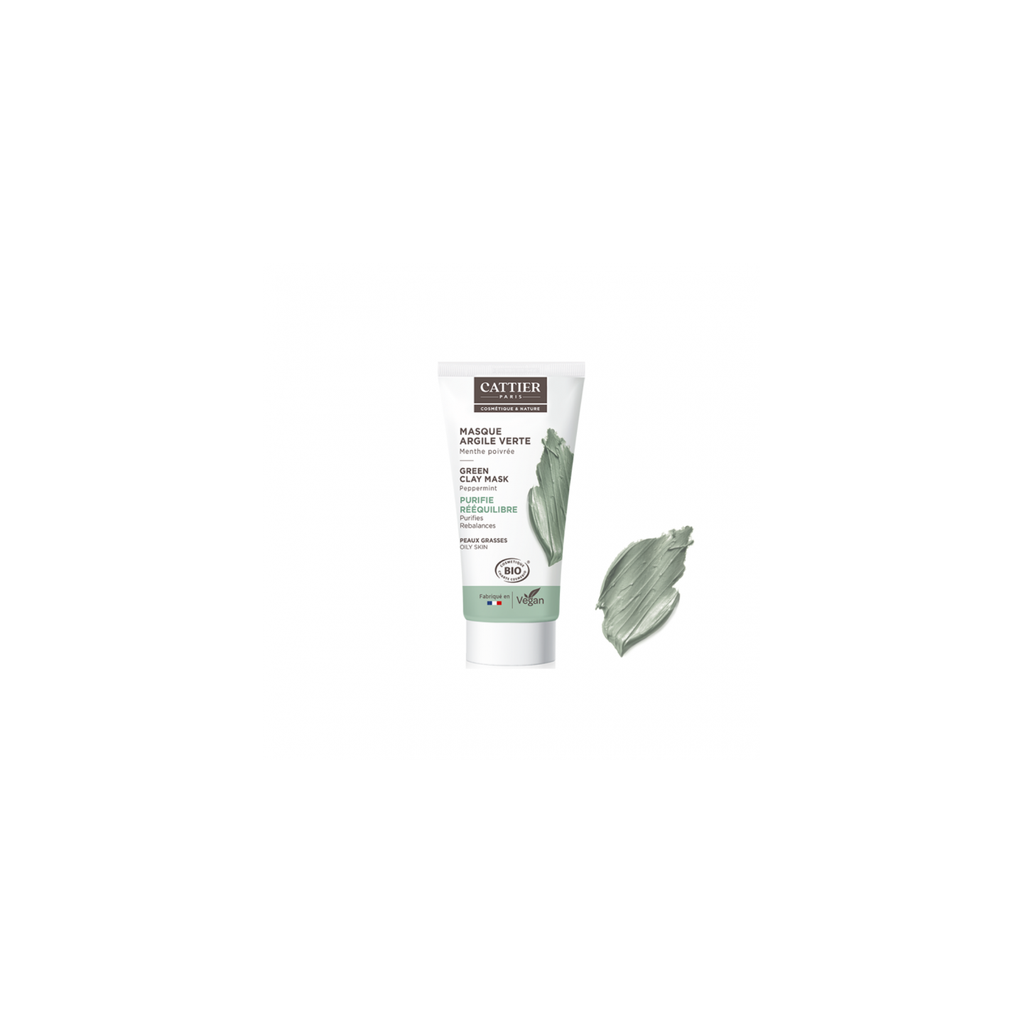 Cattier Mini masque à l'argile verte Bio - 30ml