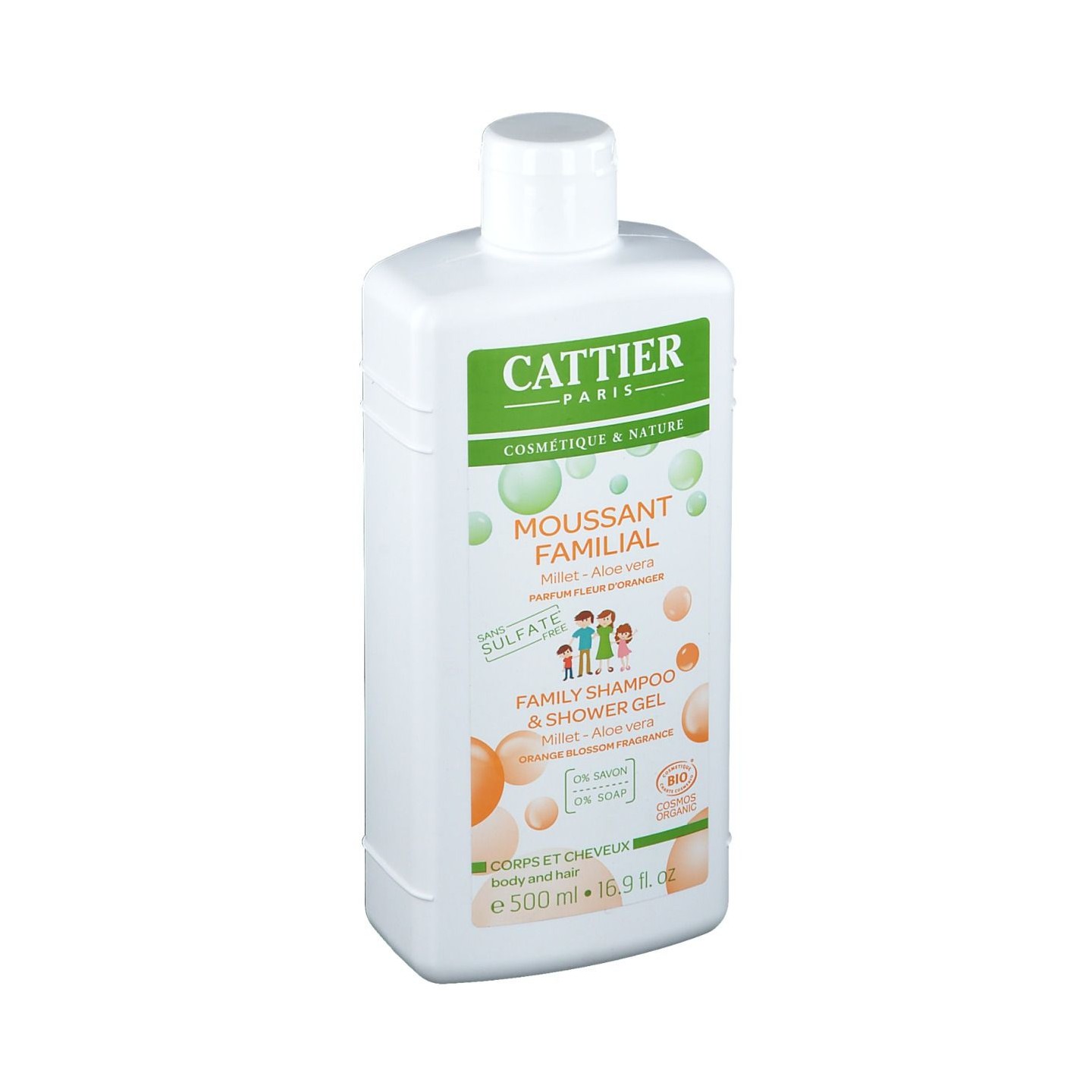 Cattier moussant familial à la fleur d'oranger - 500ml