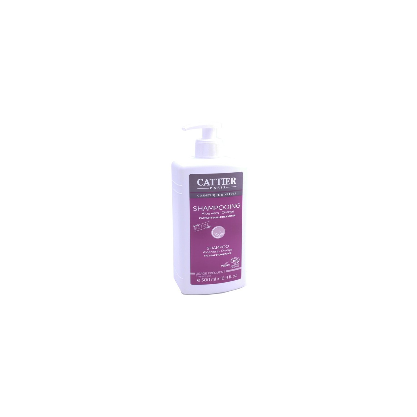 Cattier shampooing bio aloé vera-orange 500 ml