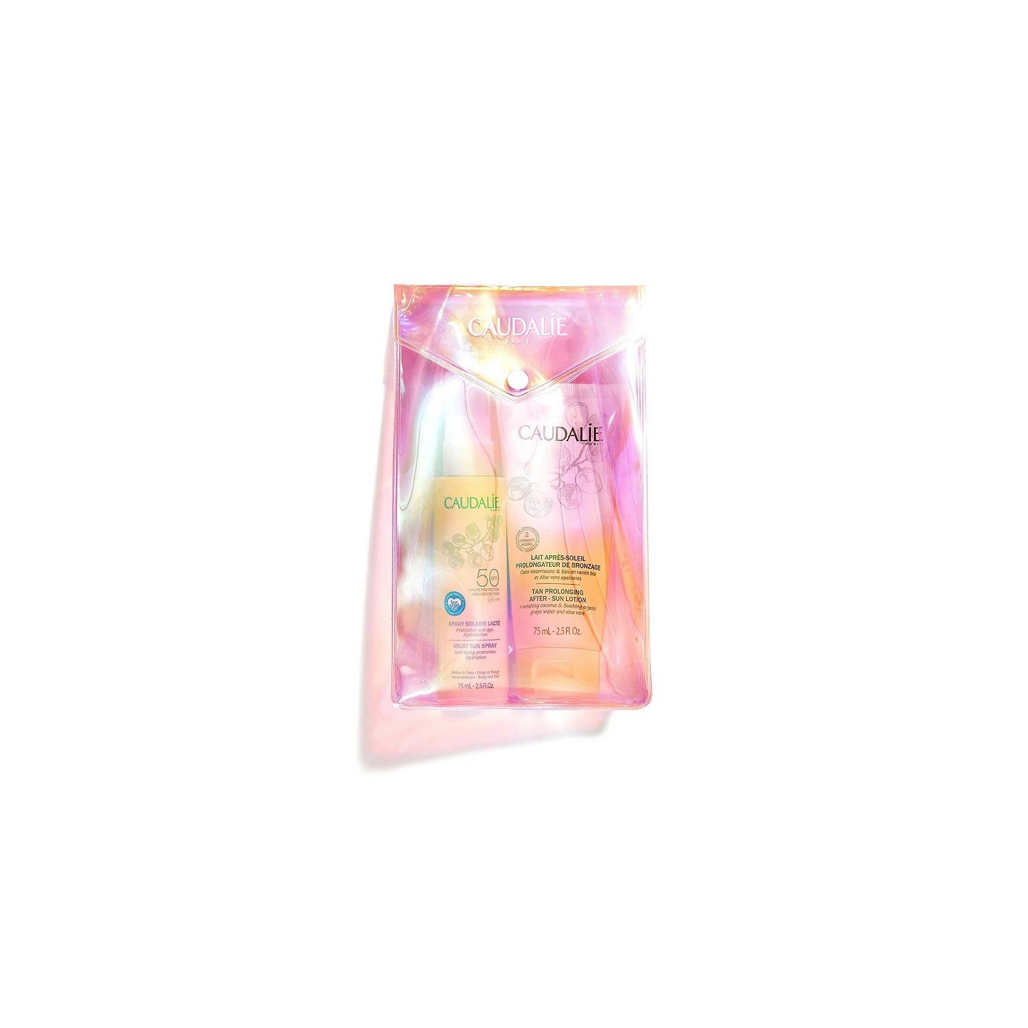 Caudalie Trousse duo solaire - spray solaire lacté SPF50 75ml +Lait après-soleil 75ml