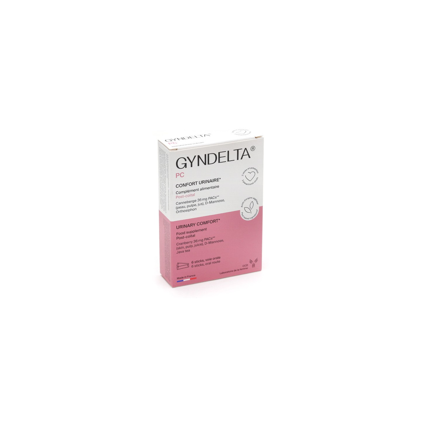 CCD GynDelta PC Confort urinaire - 6 sticks