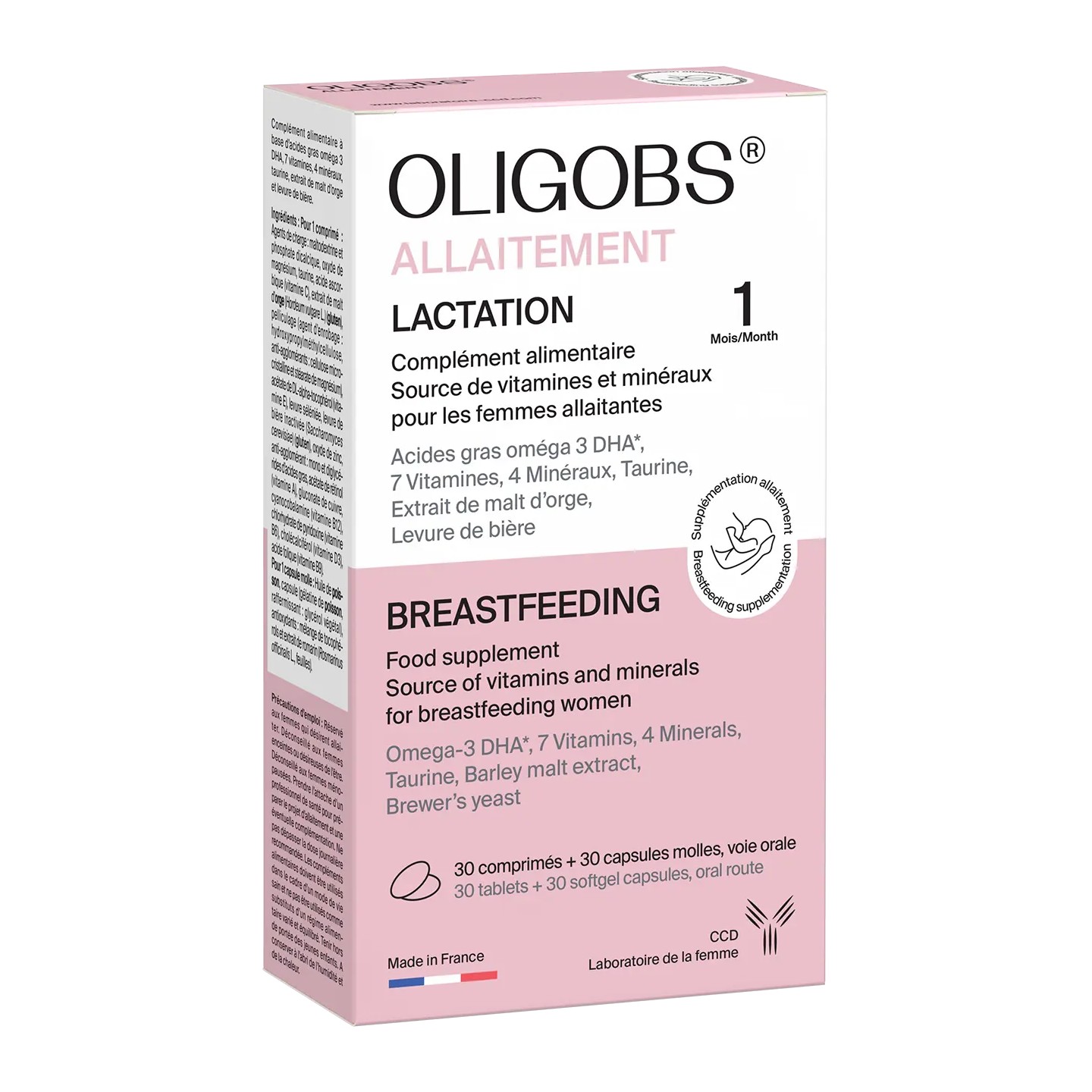 CCD Oligobs allaitement - 30 comprimés + 30 capsules