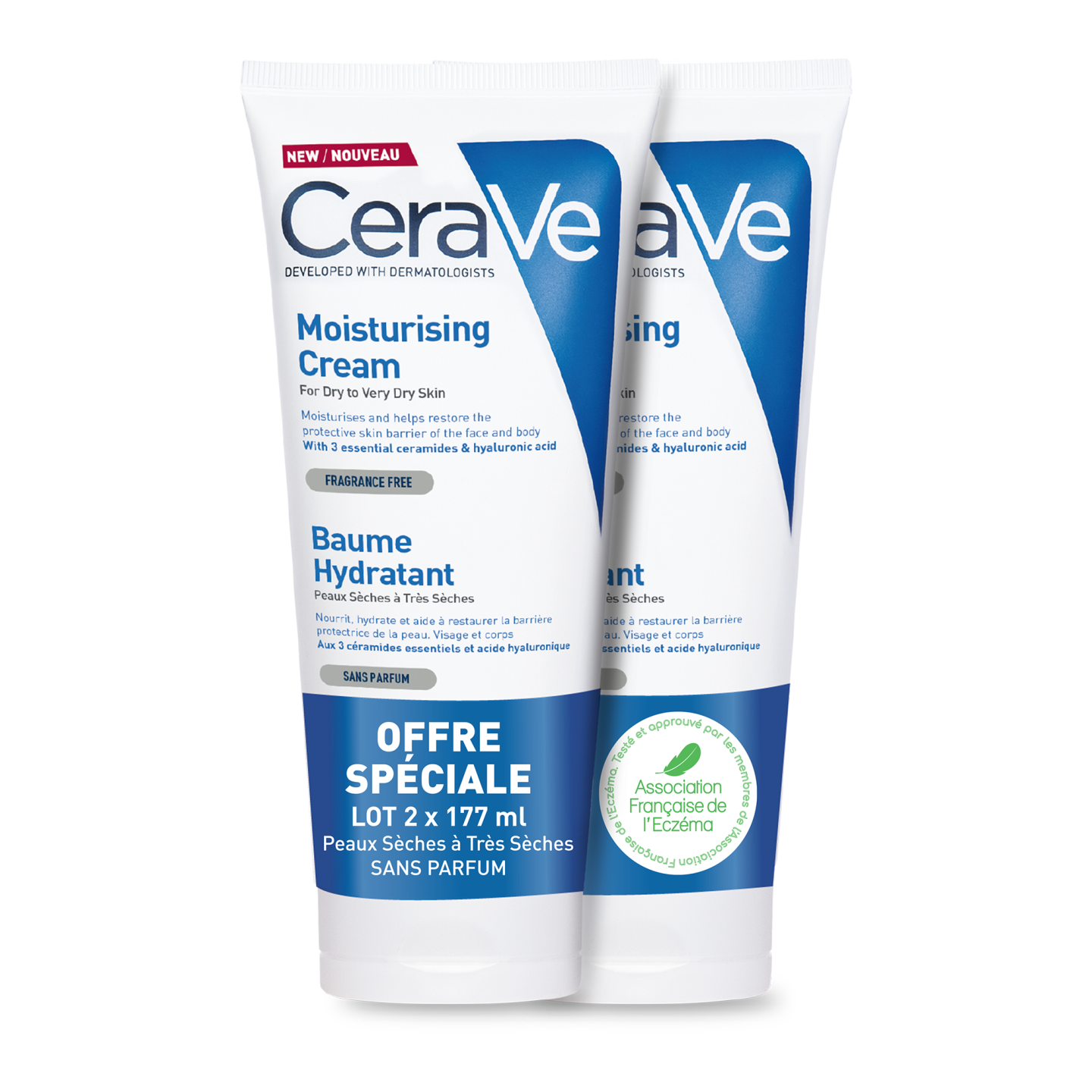 Cerave Baume hydratant visage et corps - Lot de 2x177ml