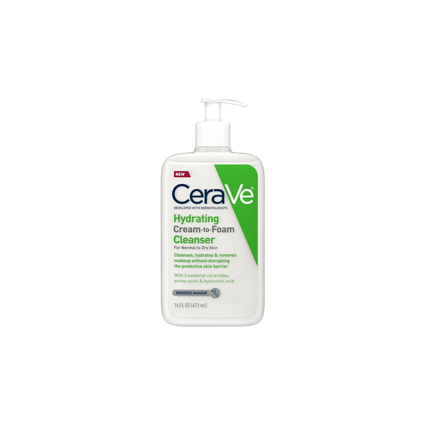 Cerave Crème moussante nettoyante hydratante visage - 473ml