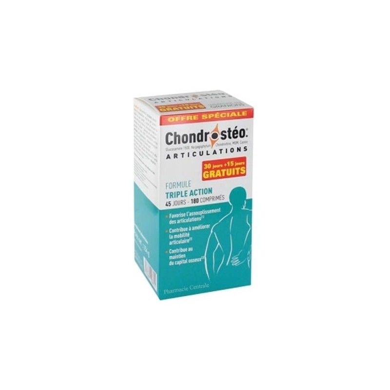 Pharmacie Bastille - Chondrostéo Articulations Formule Triple Action 180 comprimés