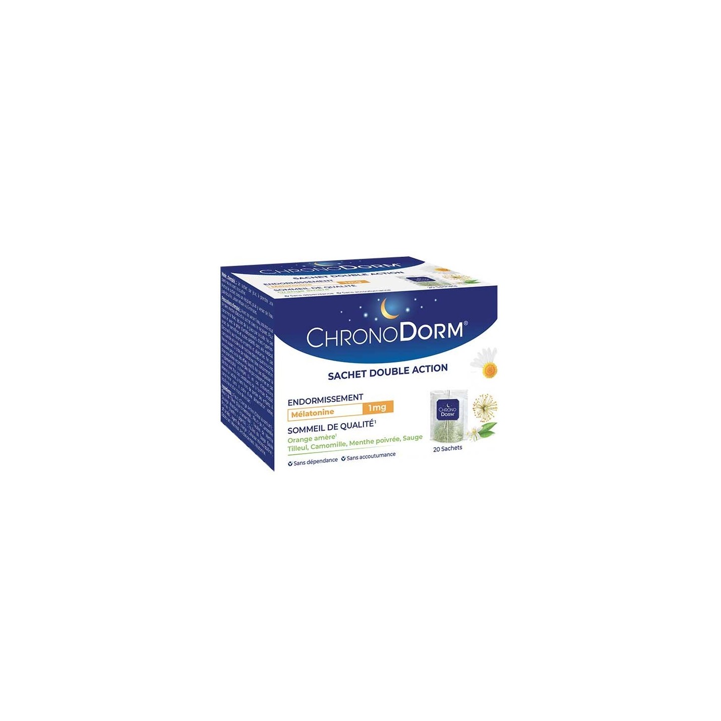 ChronoDorm Mélatonine 1 mg - 20 sachets