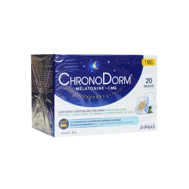 Pharmacie Bastille - Chronodorm Mélantonine tisane 20 sachets