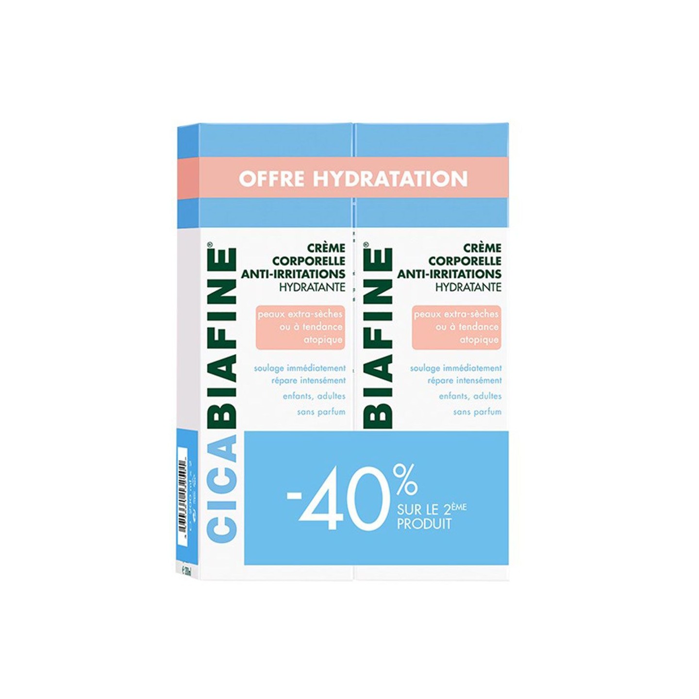 Cicabiafine Crème corporelle anti-irritations hydratante - 2x200ml