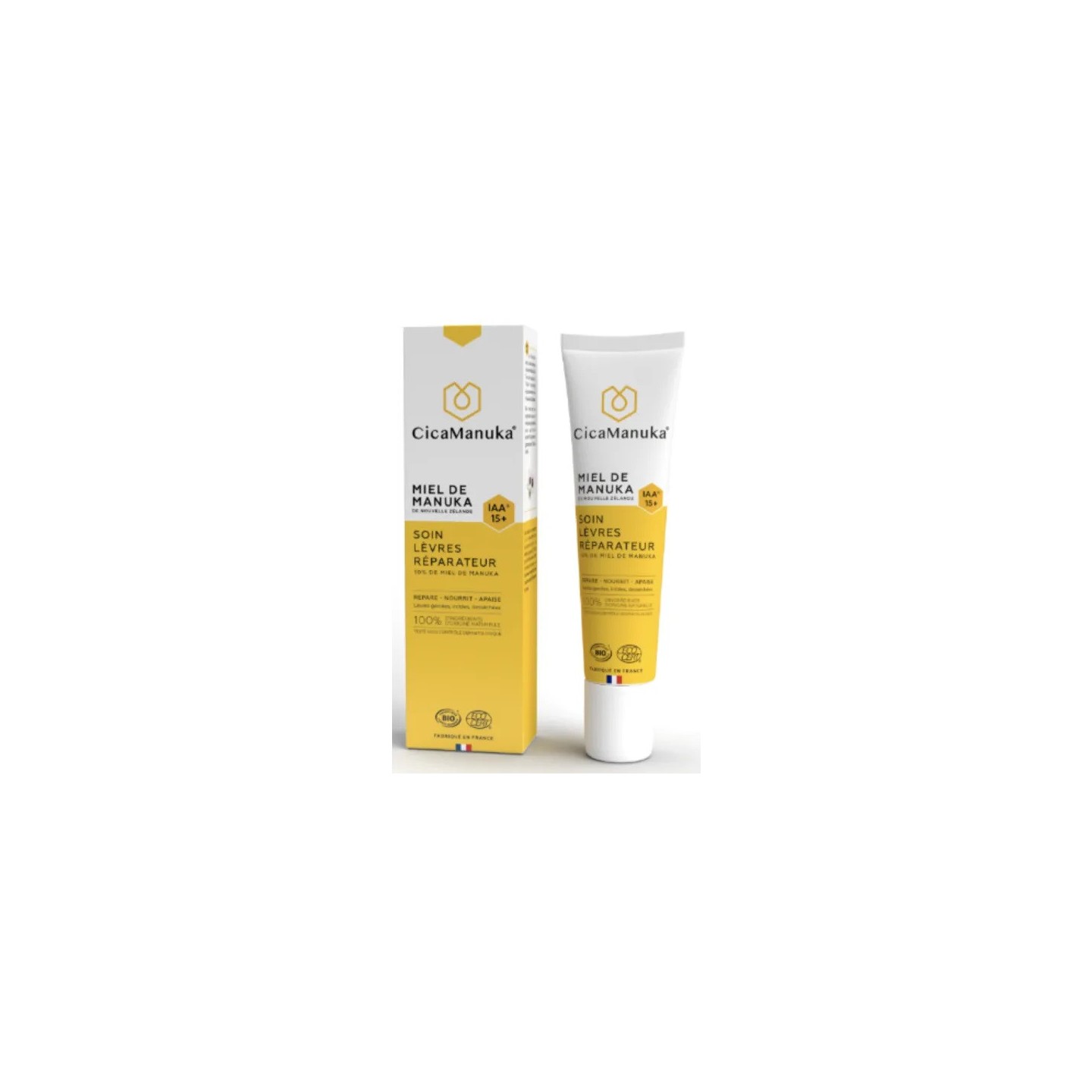 CicaManuka Soin lèvres réparateur au miel de Manuka IAA15 + Bio - 15ml