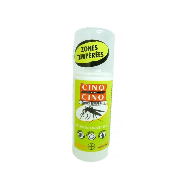 Pharmacie Bastille - Cinq sur Cinq zones tempérées spray anti moustiques 100ml