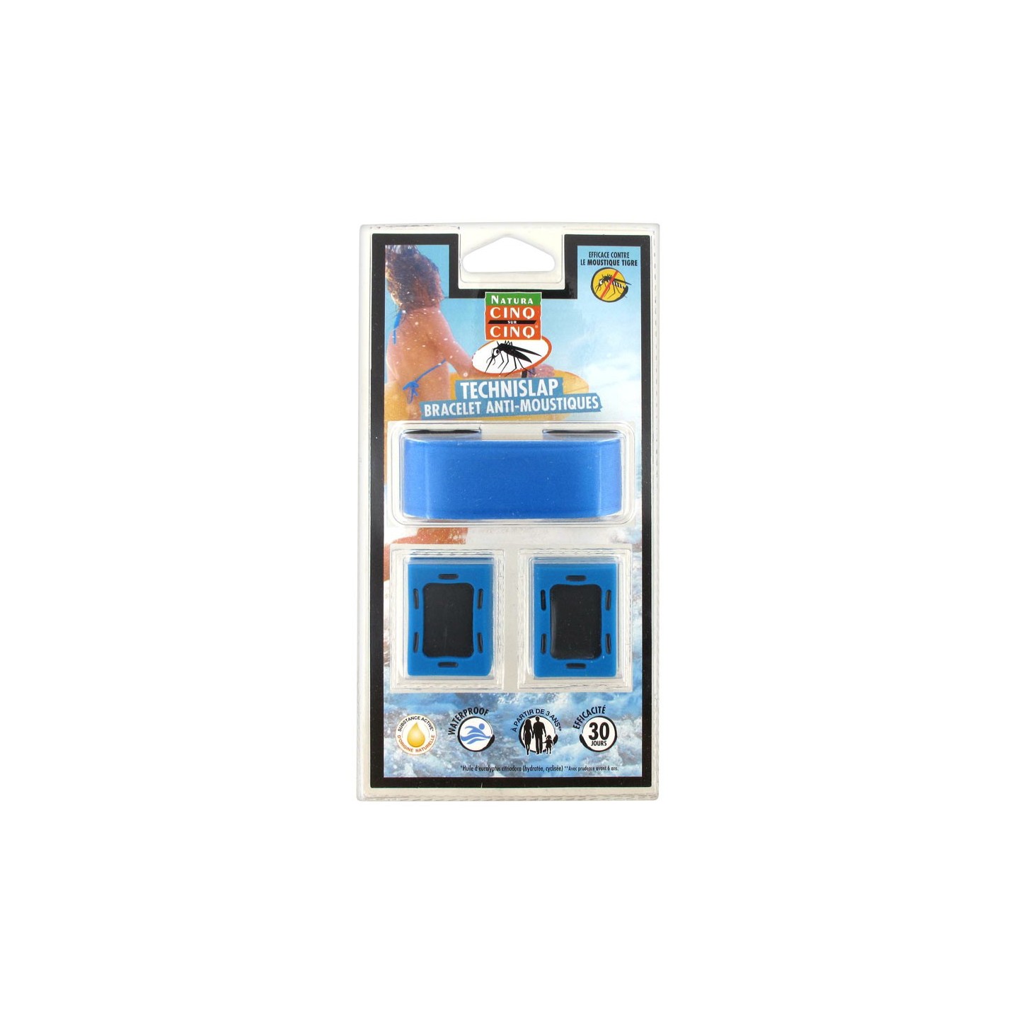 Cinq sur Cinq Bracelet anti-moustiques + 2 recharges