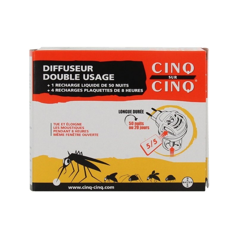 Pharmacie Bastille - Cinq sur Cinq diffuseur double usage 50 nuits ou 20 jours 1 pièce