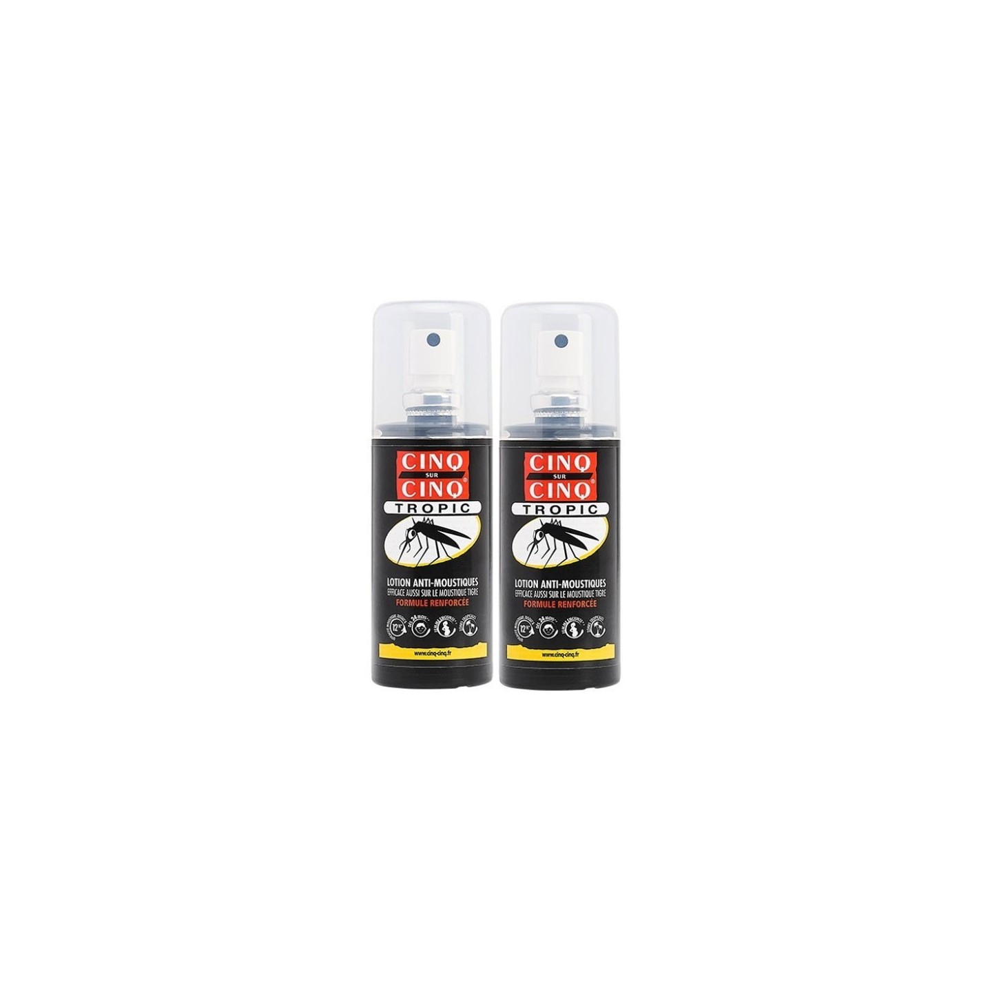 Cinq sur Cinq Lotion anti-moustiques Tropic - Lot de 2 x 75ml