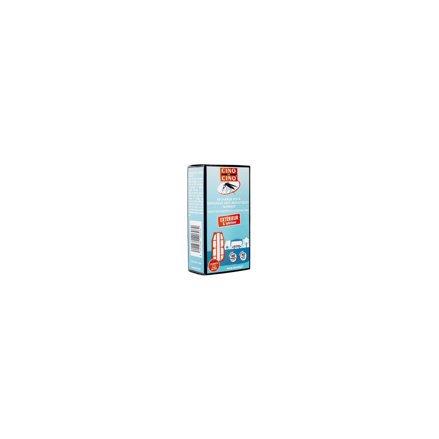 Cinq sur Cinq recharges diffuseur nomade 1 plaquette + 2 piles