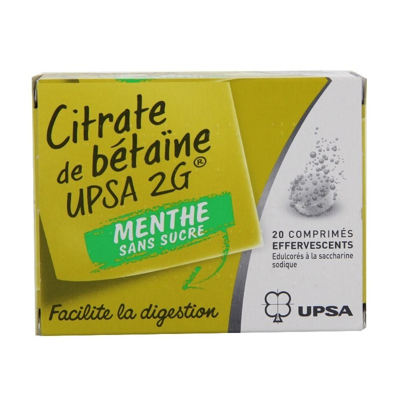 Pharmacie Bastille - UPSA Citrate de Bétaine menthe sans sucre 20gr