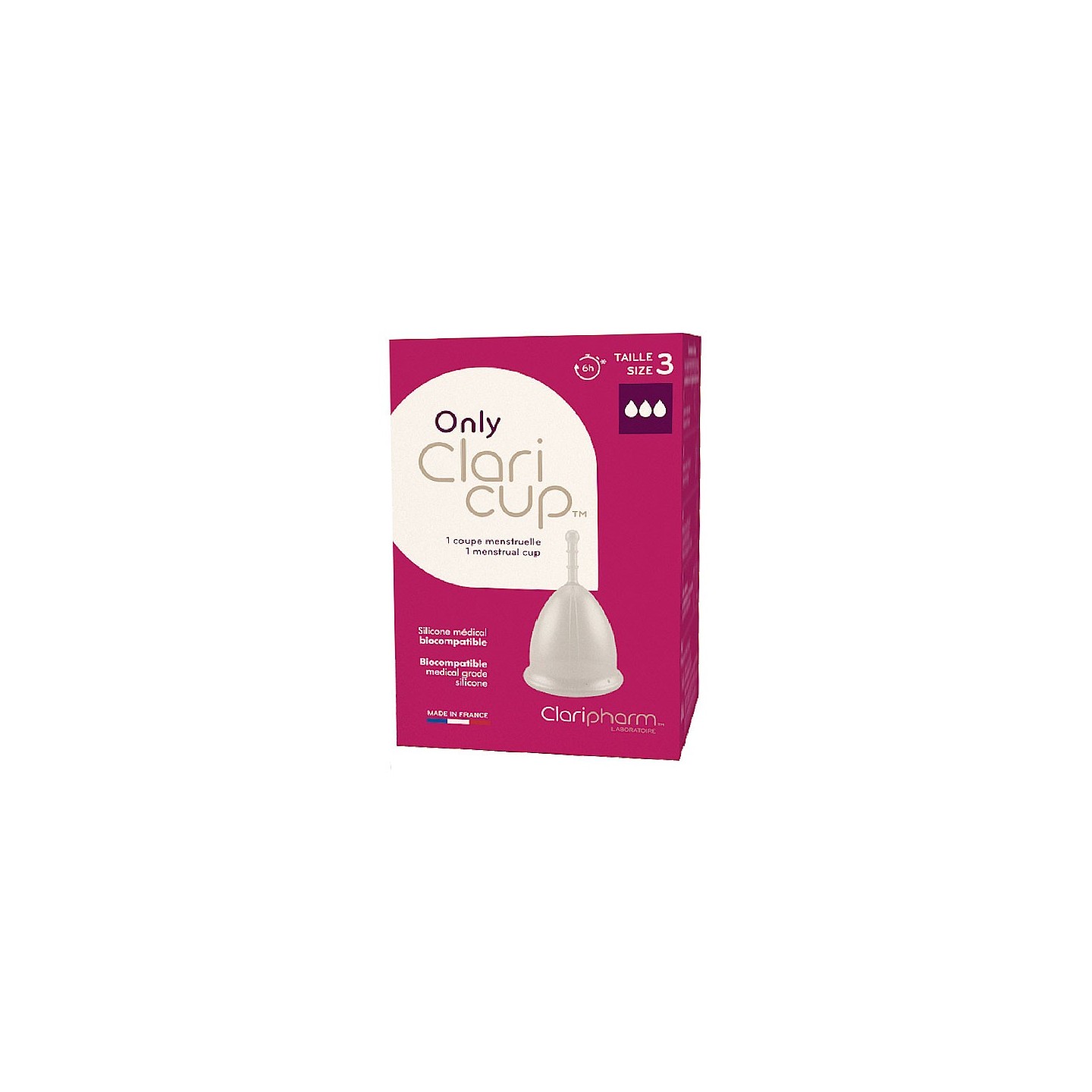 Claricup Coupe menstruelle silicone taille 3 - 1 unité