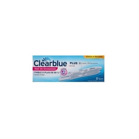 Clearblue Test de grossesse classique boite de 2 tests