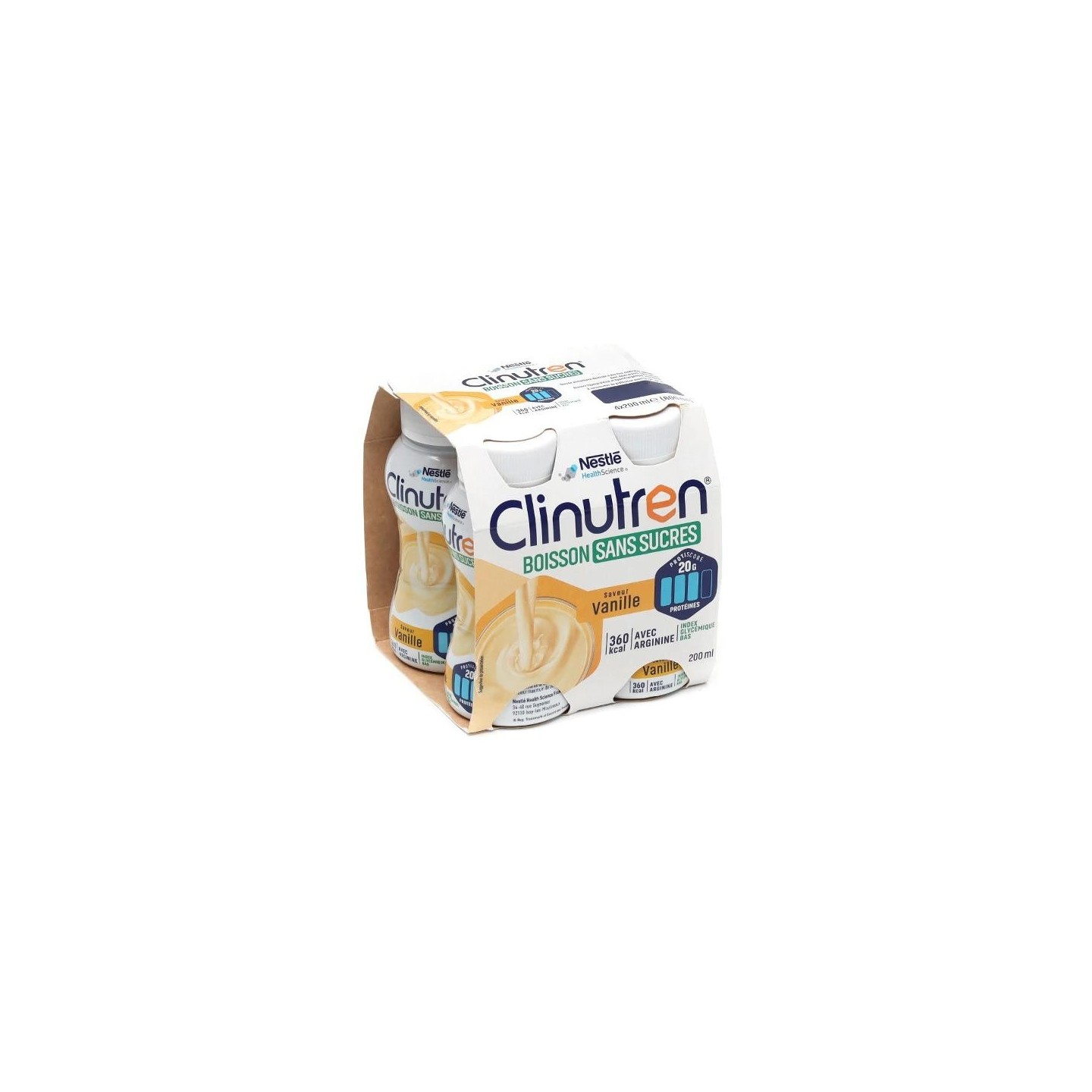 Clinutren Boisson Vanille Sans Sucres 4x200ml