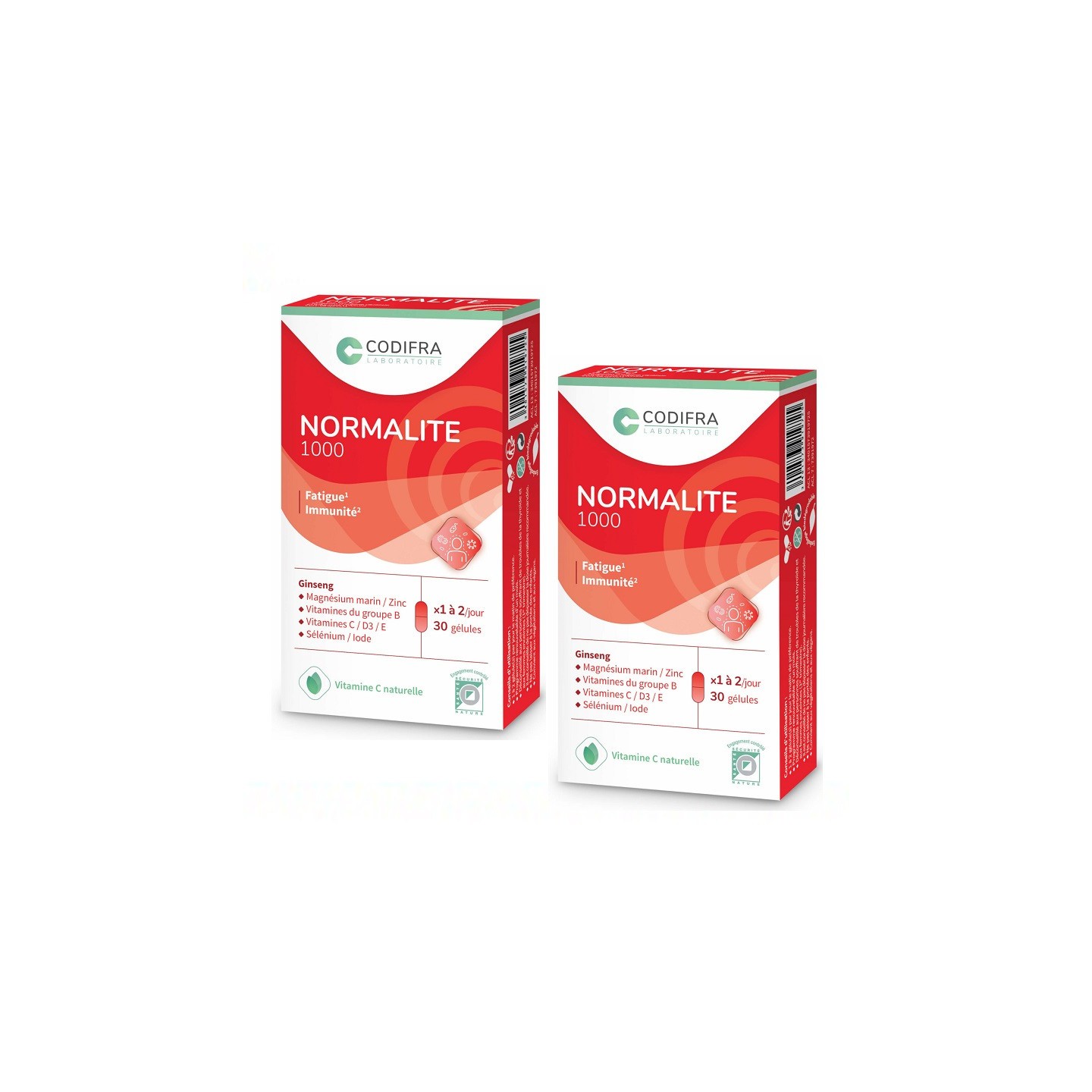 Codifra Normalite 1000 fatigue & immunité - Lot de 2 x 30 gélules