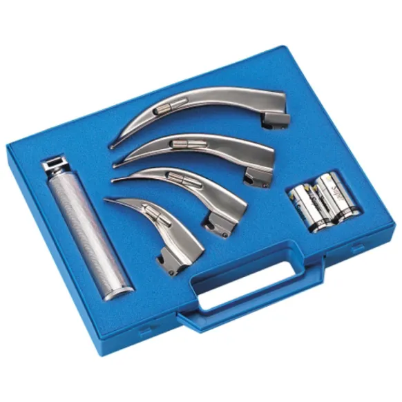COFFRET LARYNGOSCOPE 4 LAMES LUMIERE CONVENTIONNELLE