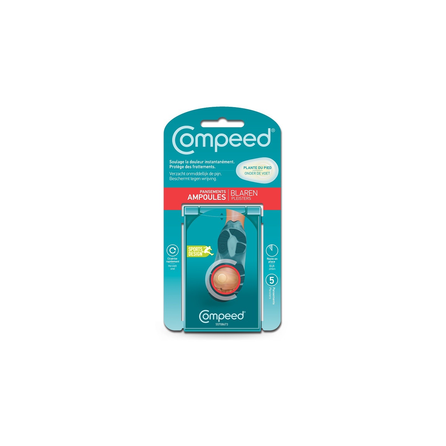 Compeed ampoules plante du pied - 5 pansements