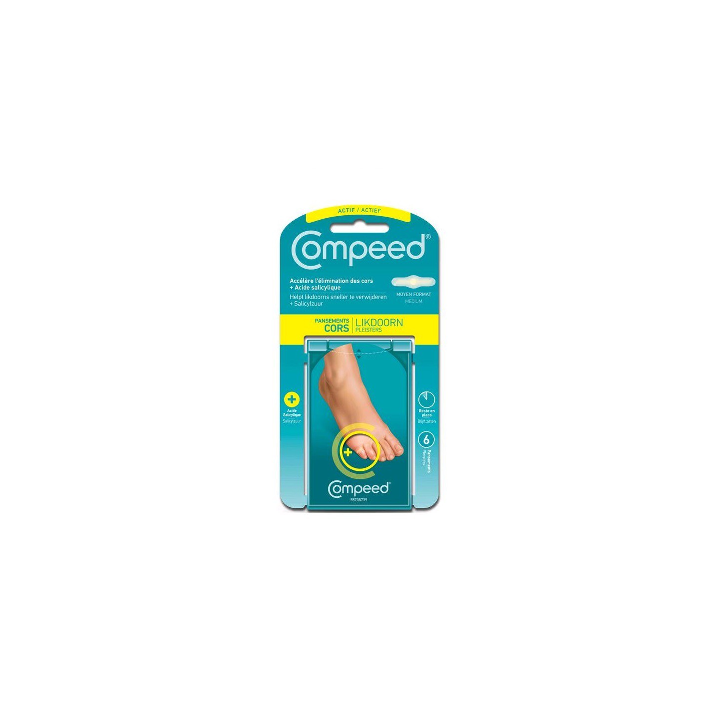 Compeed Cors 2 en 1 Actif - 6 pansements