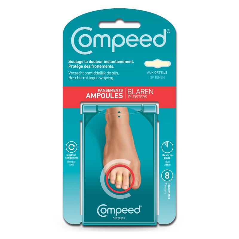 Pharmacie Bastille - Compeed Pansements Ampoules aux Orteils x 8