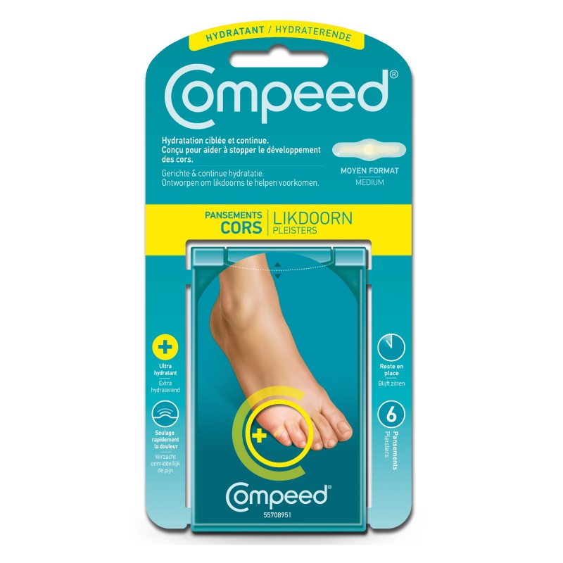 Pharmacie Bastille - Compeed Pansements Cors Hydratant sur les orteils x 6