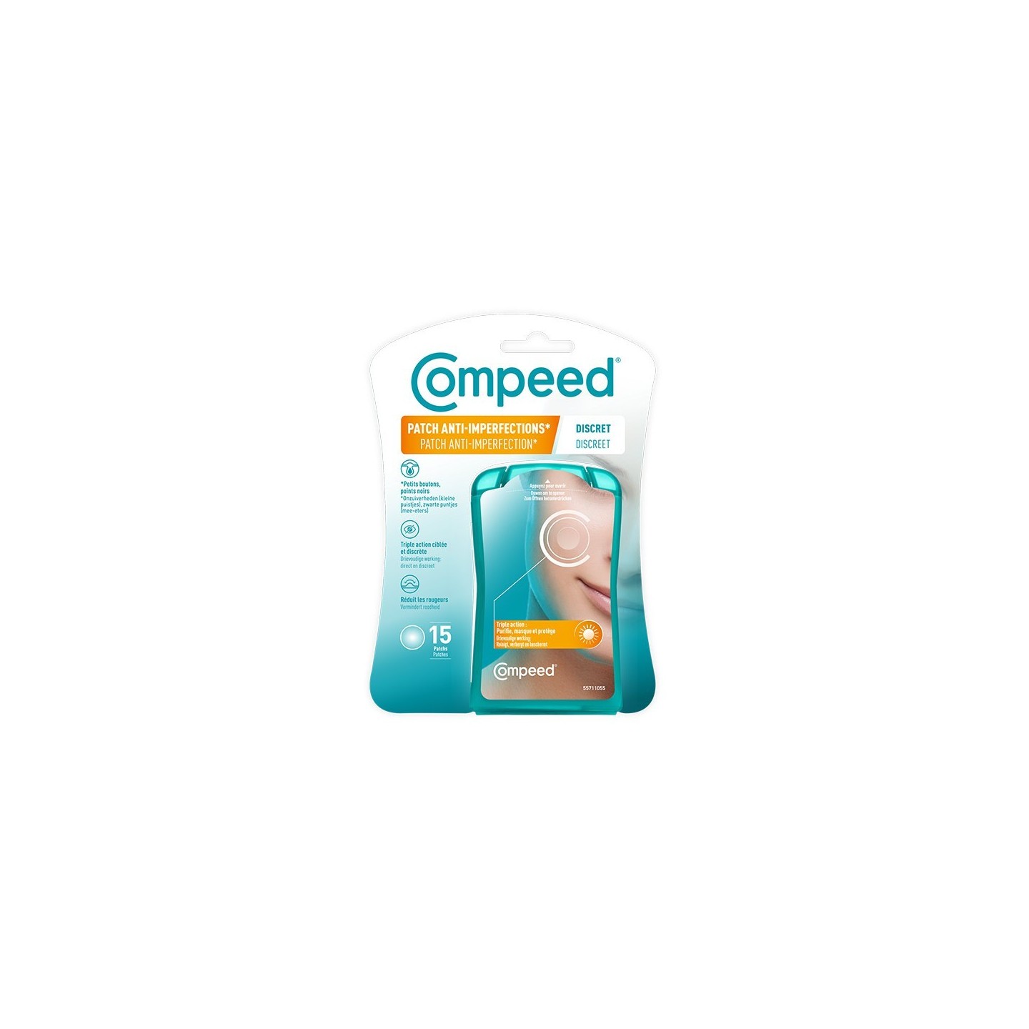 Compeed Patchs anti-imperfections discrets hydrocolloides - 15 patchs