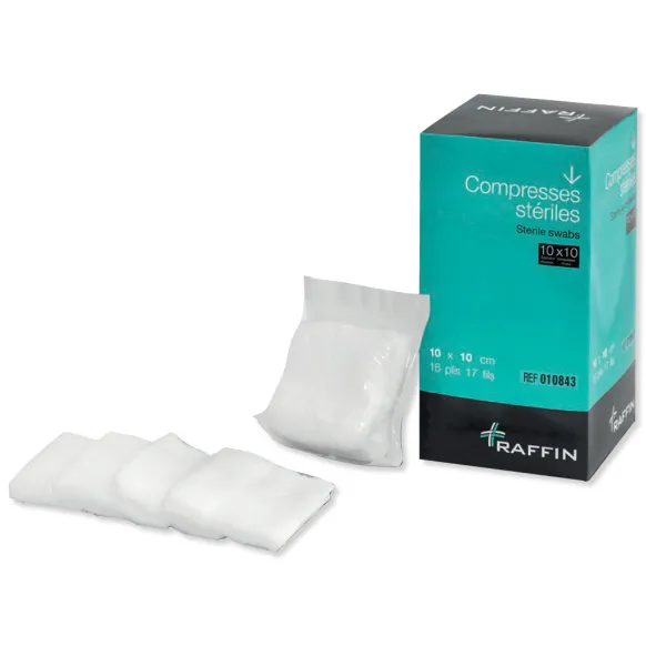 COMPRESSES NON TISSÉES STÉRILES DOUBLE EMBALLAGE