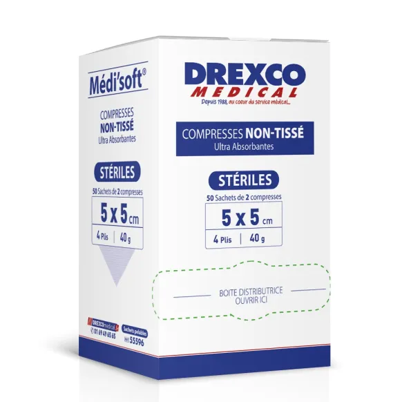 COMPRESSES NON-TISSÉ STÉRILES MEDI'SOFT