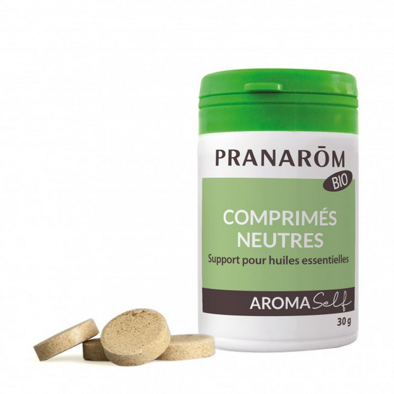 Comprimés neutres bio support pour huile essentielle