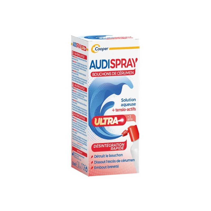 Pharmacie Bastille - Cooper audispray ultra bouchons de cérumen 20ml