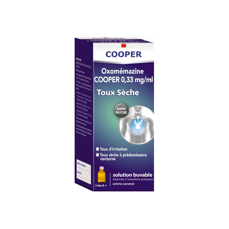 Pharmacie Bastille - Cooper Oxomémazine clarix 0,33mg/ml toux sèche 150ml