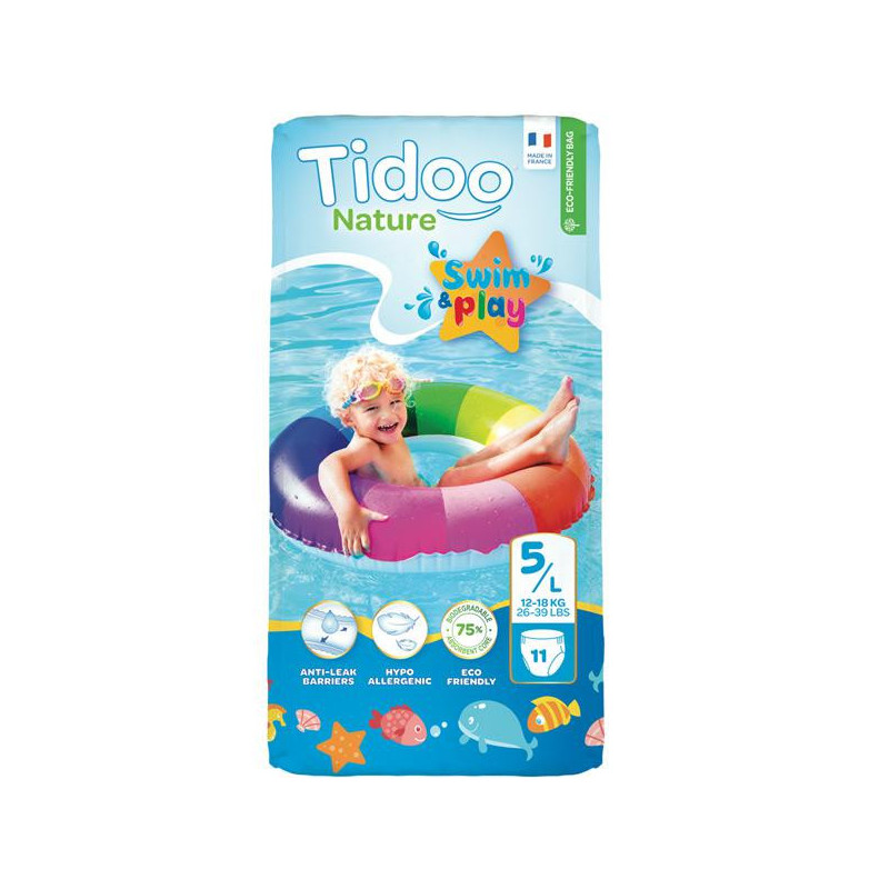 Couches Piscine & Mer écologiques Tidoo T5 | 12-18 kg