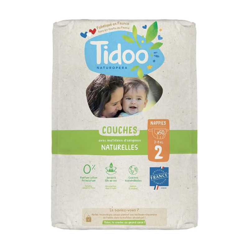 Couches naturelles Tidoo T2 | 3-6 kg