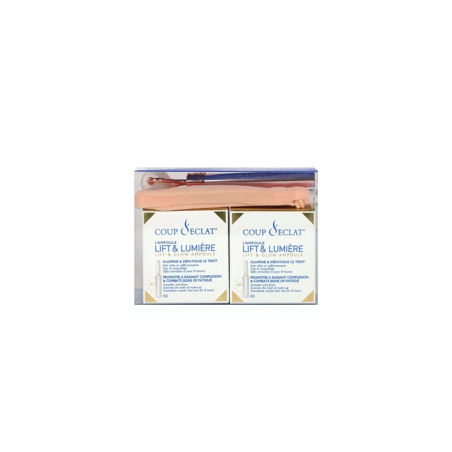 Coup d'Éclat Lift et Lumière 2x3 ampoules + 1 roller Quartz Offert