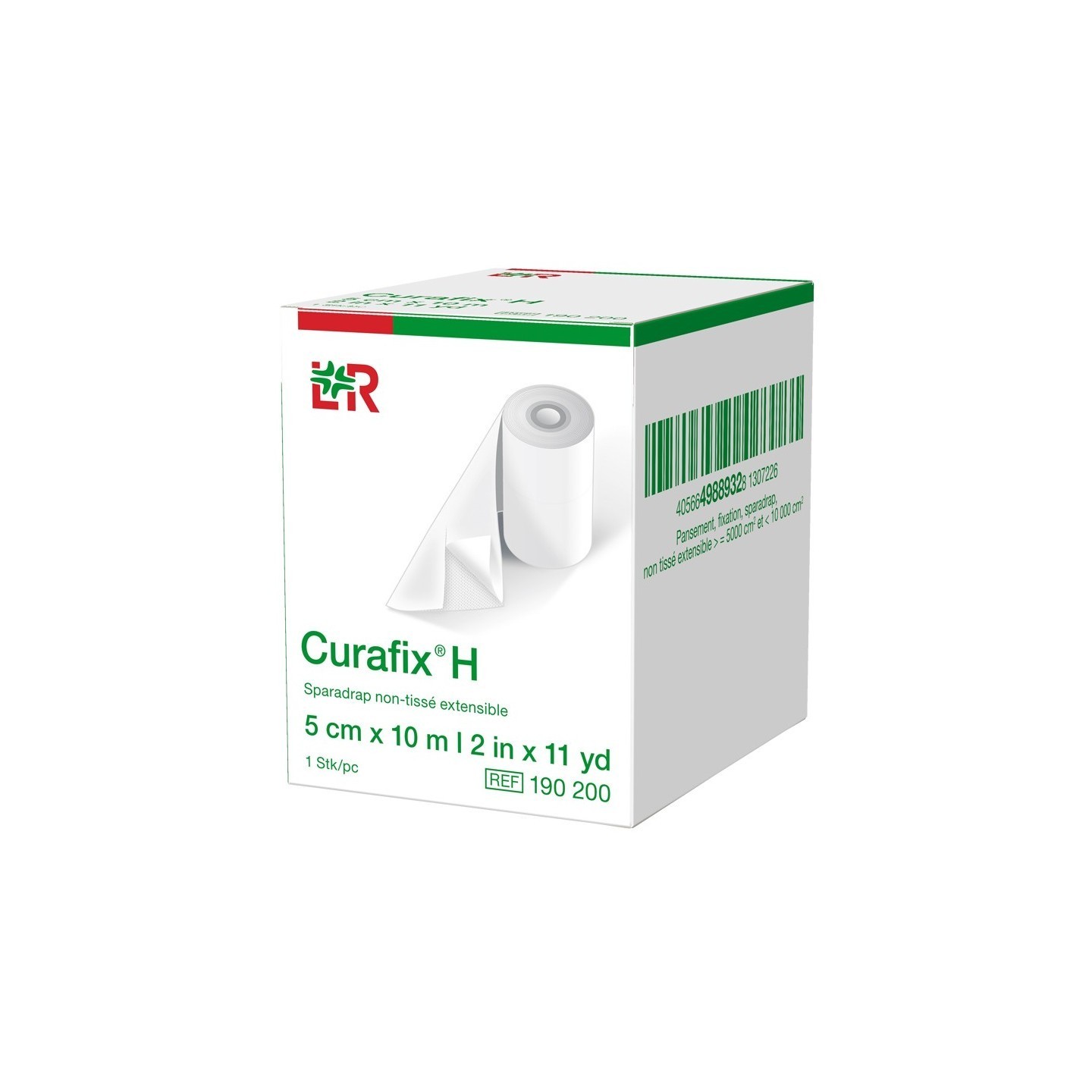 Curafix H Sparadrap non-tissé extensible - Bande de 5 cm x 10 m