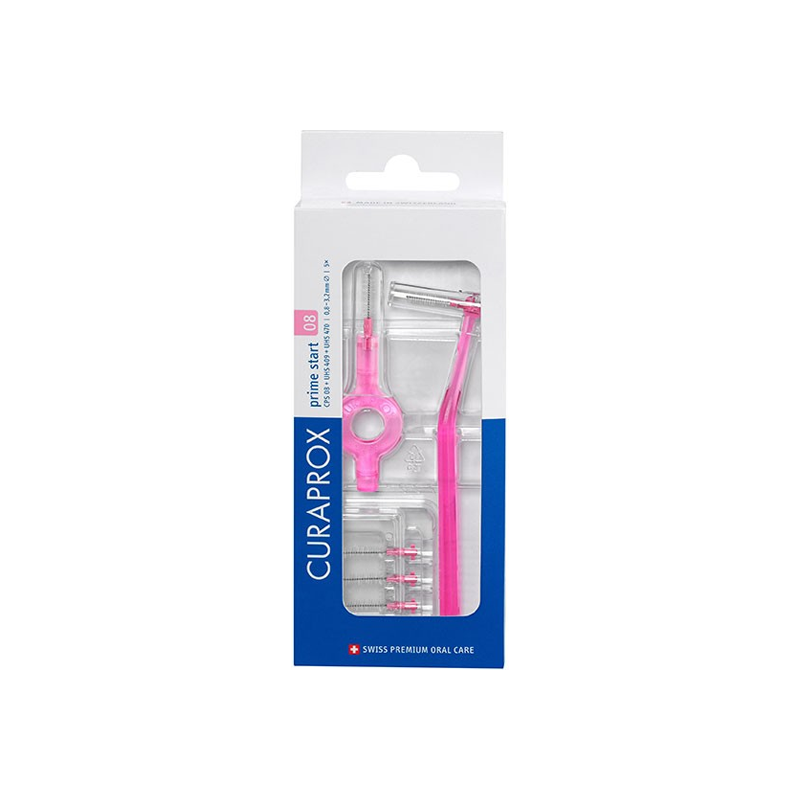 Pharmacie Bastille - Curaprox CPS 08 Prime start 5 brossettes interdentaires + manche
