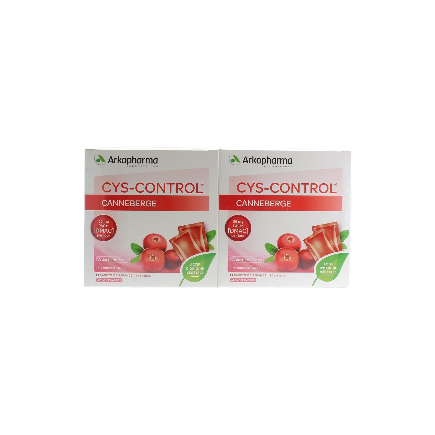 Cys-Control 20 Sachets Lot de 2 Boites