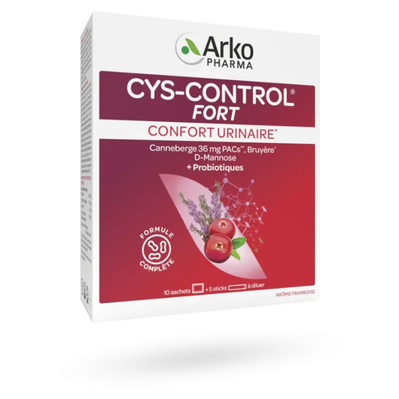 Cys-Control Fort confort urinaire Arkopharma - Arôme framboise