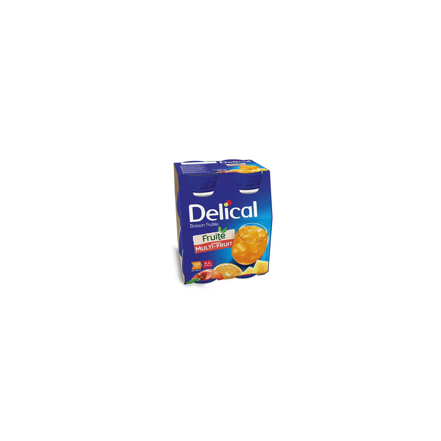 Delical Boisson fruitée Multi-Fruits - 4x200ml