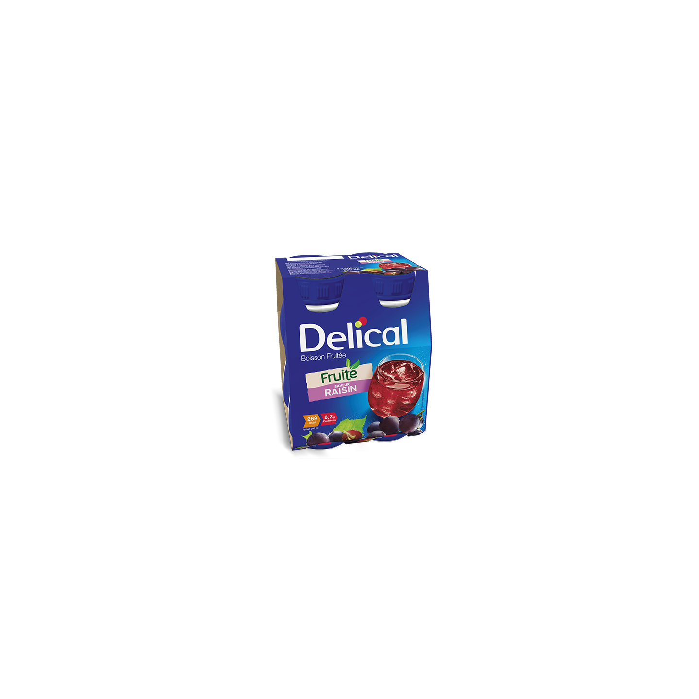 Delical Boisson fruitée Raisin - 4x200ml