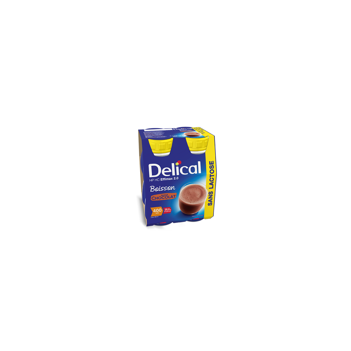 Delical Boisson HP/HC Effimax 2.0 sans lactose Chocolat - 4x200ml