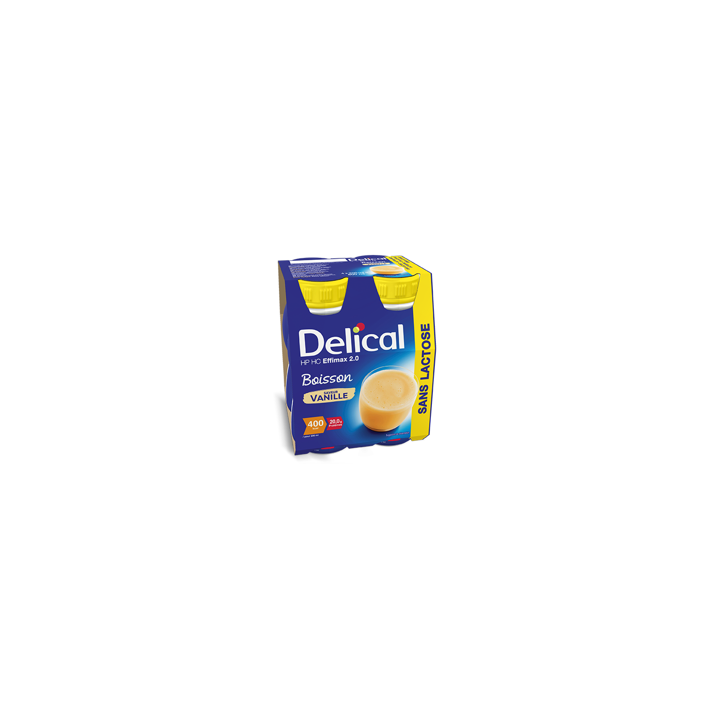 Delical Boisson HP/HC Effimax 2.0 sans lactose Vanille - 4x200ml